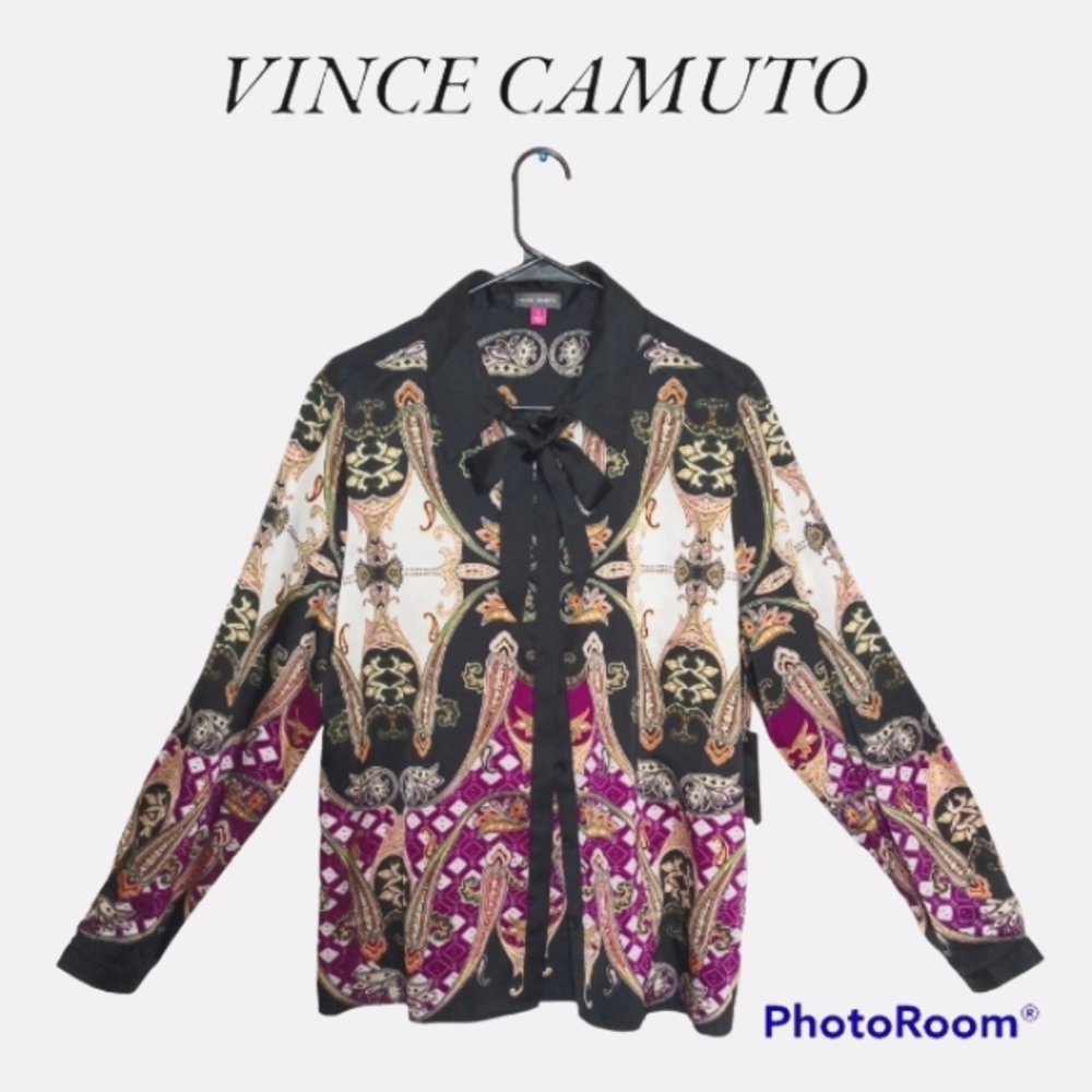 Vince Camuto Printed Button Down Shirt Size L.